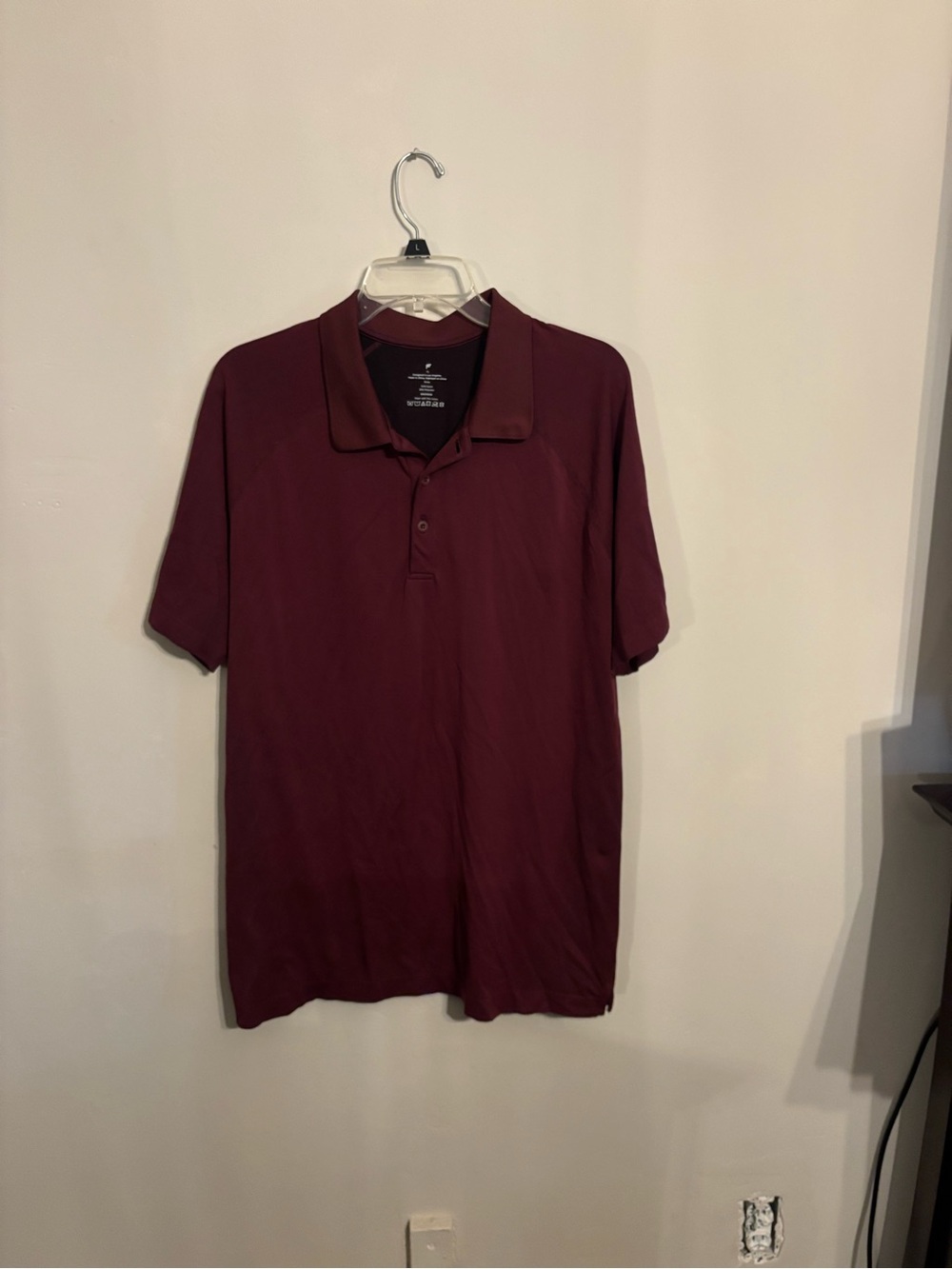 Fabletics Men's Maroon Short-Sleeve Polo